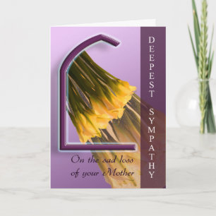 Mutterverlust - mit tiefem Beileid Karte