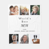 Mutterweißes Foto Fleecedecke (Vorderseite)