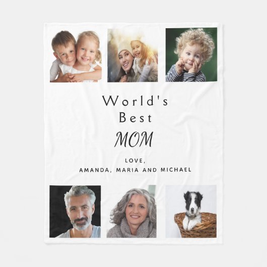 Mutterweißes Foto Fleecedecke (Vorderseite)