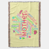 MutterWord Cloud Decke (Vorderseite Vertikal)