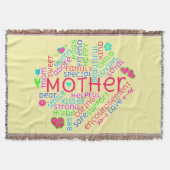 MutterWord Cloud Decke (Vorderseite)