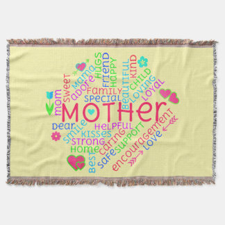 MutterWord Cloud Decke