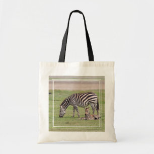 Mutterzebra mit neugeborenem Fohlen Tragetasche
