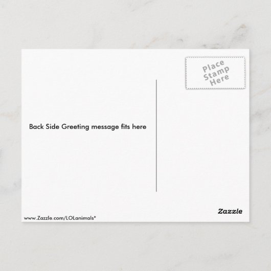 Mutterzebra und junger Zebra Postkarte (Rückseite)