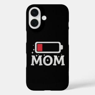 Mutti Akku leer Müde Lustig Muttertag iPhone 16 Hülle