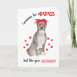 Mutti-Badass Staffordshire-Terrier-Hund Karte
