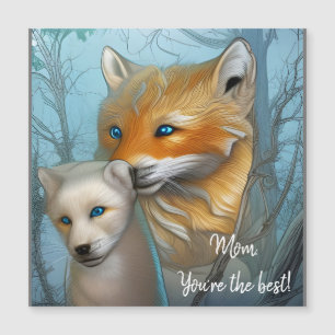 Mutti, du bist die Beste - Fuchs und Baby Magnetkarte