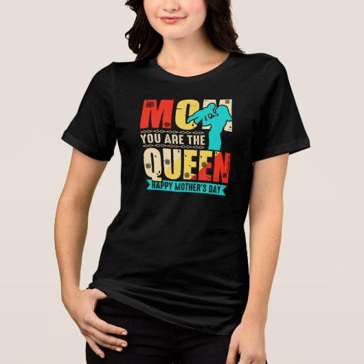 Mutti, du bist die Königin Tri-Blend Shirt (Vorderseite)