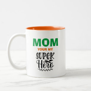 Mutti, du bist mein Superheld Zweifarbige Tasse