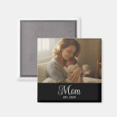 Mutti gegründet Foto Muttertag Magnet (Vorderseite/Rückseite)