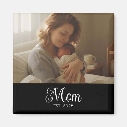 Mutti gegründet Foto Muttertag Magnet (Vorne)