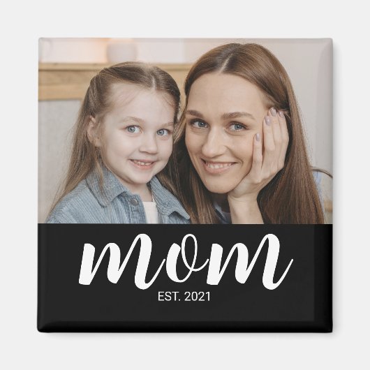 Mutti gegründet Foto Muttertag Magnet (Vorne)