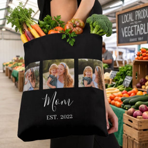 Mutti Gegründetes Skript Schwarz 3 Foto Tasche