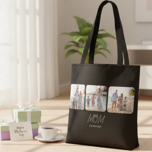 Mutti hat schwarze Schrift 3 Foto-Tasche eingerich Tasche