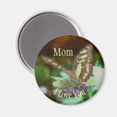 Mutti ich liebe dich Schmetterling Magnet (Vorderseite/Rückseite)
