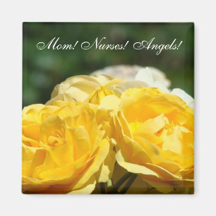 Mutti! Krankenschwestern! Engel! Magnet Gelbe Rose