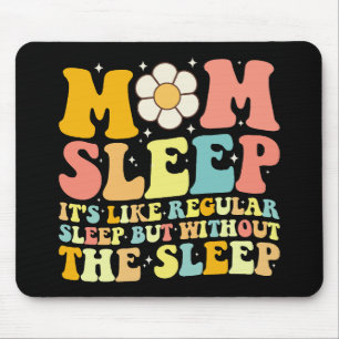 Mutti schläft lustig Muttertag Groovy Retro Mousepad