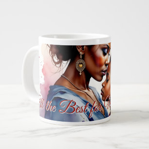 Mutti-Tag Afrikanische Wasserfarbe Liebeskunst Jumbo-Tasse