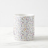 Mutti-Tag | Florales Brautjungfer-Lehrer-Initial Kaffeetasse (Mittel)