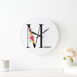 Mutti-Tag, Geschenk für Mama, Ich liebe dich, Mami Große Wanduhr
