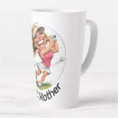 Mutti-Tag große Golf-Latte-Mug Milchtasse (Rechte Ecke)