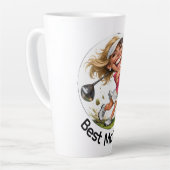 Mutti-Tag große Golf-Latte-Mug Milchtasse (Linke Ecke)