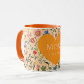 Mutti-Tag, Ich liebe Dich, Blumenmuster, Liebesher Tasse (Vorderseite Links)