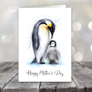 Mutti-Tag mit Pinguin Feiertagskarte