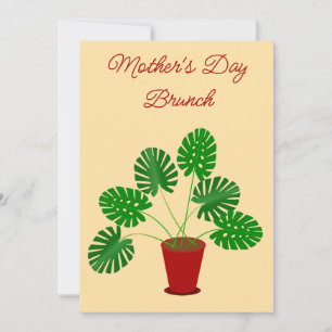Mutti-Tag Monstera-Pflanze Individueller Brunch Einladung