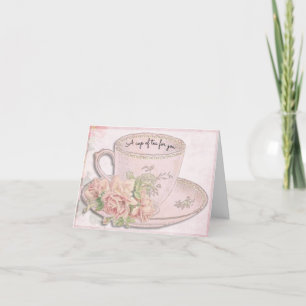 Mutti-Tag Pink Eine Tasse Tee für Dich Feiertagskarte