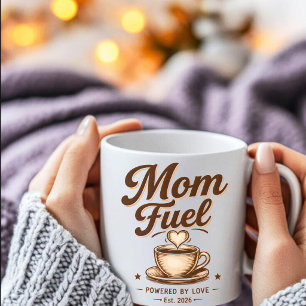 Mutti-Treibstoff angetrieben von Liebe Vintage-Kaf Kaffeetasse