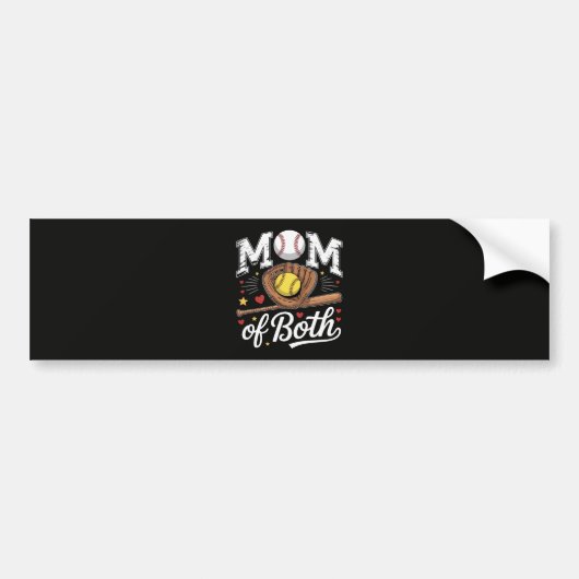 Mutti von beiden Game Day Baseball Softball  Autoaufkleber (Vorne)