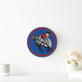 Mutton Busting Backward Cowboy Runde Wanduhr (Zuhause)