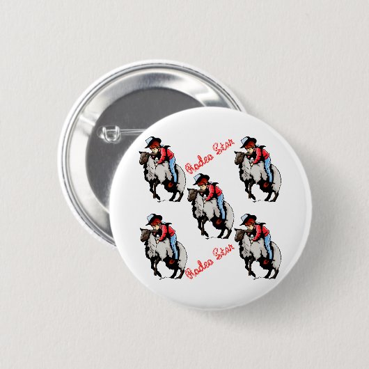 Mutton Busting Button Western-Gastgeschenke (Vorne & Hinten)