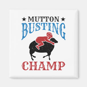 Mutton Busting Champ Sheep Riding Magnet