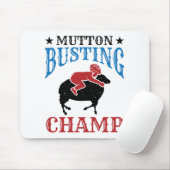Mutton Busting Champ Sheep Riding Mousepad (Mit Mouse)