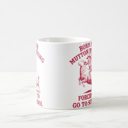 Mutton Busting School Quote Sheep Riding Rodeo Kaffeetasse (Mittel)