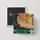 Muttra ~ Krishna-Tempel Button (Vorne & Hinten)