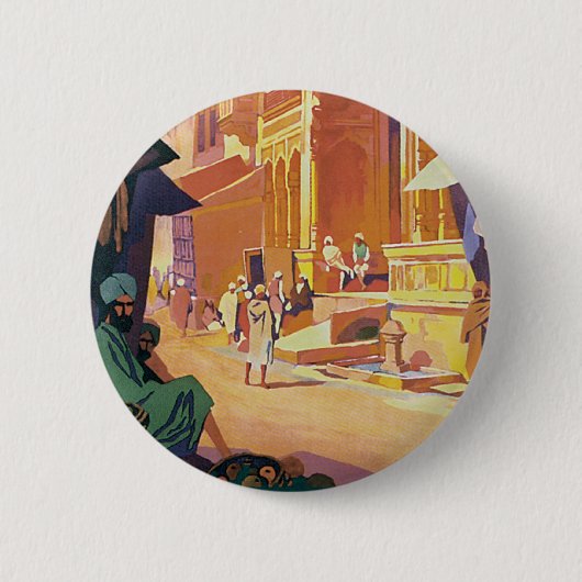 Muttra ~ Krishna-Tempel Button (Vorderseite)