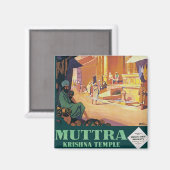 Muttra ~ Krishna-Tempel Magnet (Vorderseite/Rückseite)