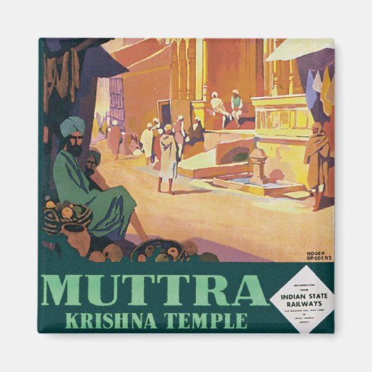 Muttra ~ Krishna-Tempel Magnet (Vorne)