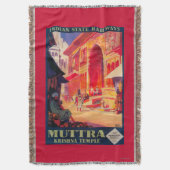 Muttra Krishna Tempel-Reise-Plakat Decke (Vorderseite Vertikal)