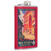 Muttra Krishna Tempel-Reise-Plakat Flachmann (Rechts)
