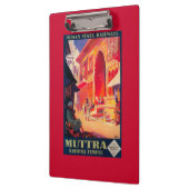 Muttra Krishna Tempel-Reise-Plakat Klemmbrett (Links)