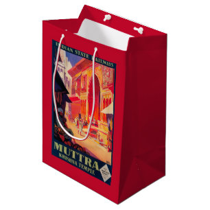 Muttra Krishna Tempel-Reise-Plakat Mittlere Geschenktüte
