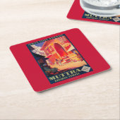 Muttra Krishna Tempel-Reise-Plakat Rechteckiger Pappuntersetzer (angewinkelt)