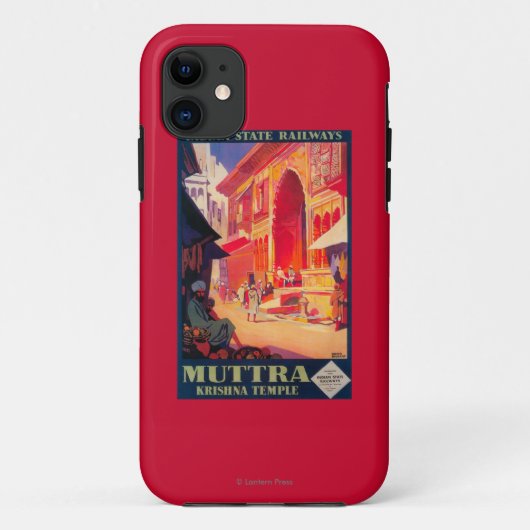 Muttra Krishna Tempel Reiseplakat Case-Mate iPhone Hülle (Rückseite)