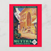 Muttra ~ Krishna Temple Postkarte (Vorderseite)