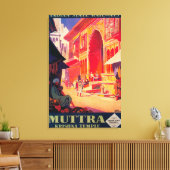 Muttra Krishna Temple Travel Poster Leinwanddruck (Insitu (Wohnzimmer))