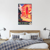 Muttra Krishna Temple Travel Poster Leinwanddruck (Insitu (Schlafzimmer))